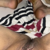 Wet vagina and feet