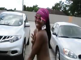 Woman does Naked Dare