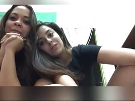 2 Latina Girls teasing & Flashing from the scope