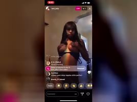 Thot @Lorii_Billz Showing Tits Off On IG LIVE
