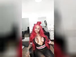 Tatted Redbone showing off titties and ass