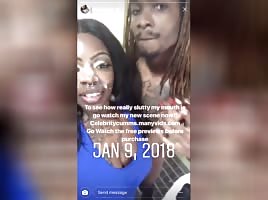 Cum on Face IG name in video