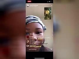 Infamous ig thot sneakyblasian exposing herself on ig live