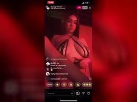 trin on ig live at the strip club