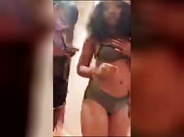 2 hoes twerking nipples out 
