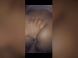 Hoe getting backshots while her baby is in the room crying 