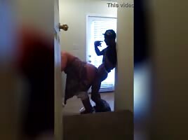 His homeboy and his GF mom went upstairs 