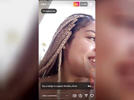 She is flashing on the street and live nocare.