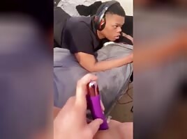 Surprise Squirting On Black Gamer Boyfriend