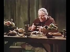 Grandpa getting head under the table 