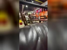 Freaky Asian milf sucks it in public