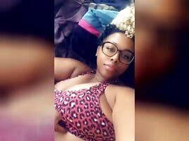 Ebony shows nipples 