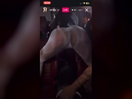 B33 drunk azz drops flying elbow on K33 while twerking🤣