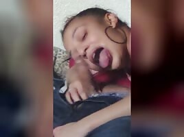 she looks just as good in the mirror sucking that dick 